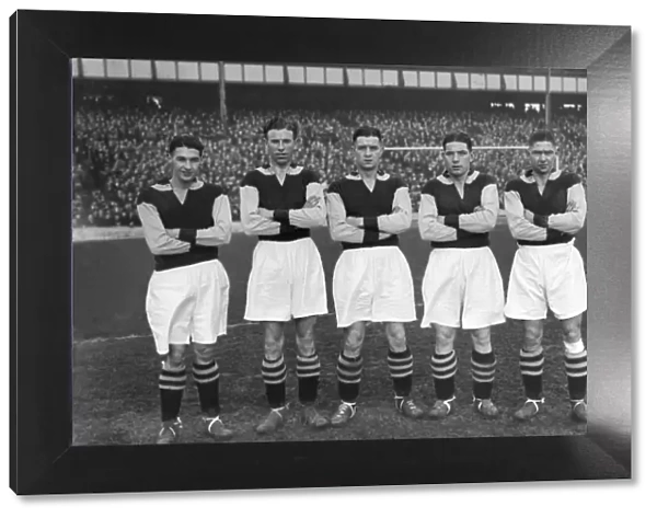 The Aston Villa forward-line in the 1946  /  7 season