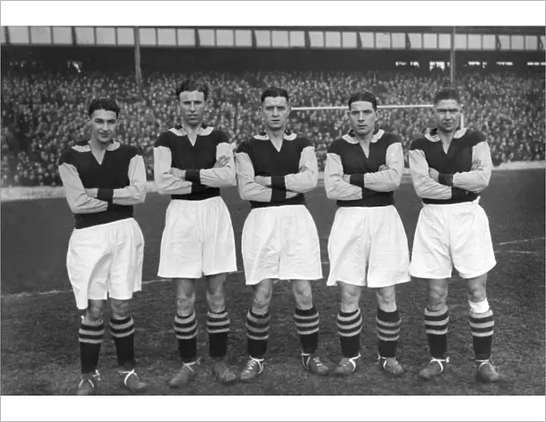 The Aston Villa forward-line in the 1946  /  7 season