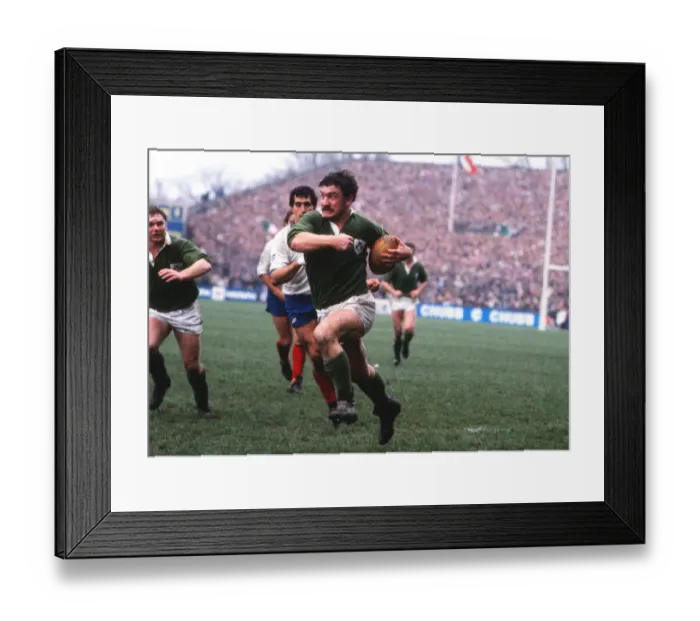 Framed Print : Irelands James McCoy - 1985 Five Nations