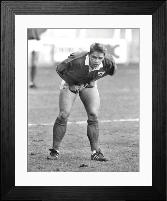 Framed Print : Irelands Brian Smith - 1990 Five Nations