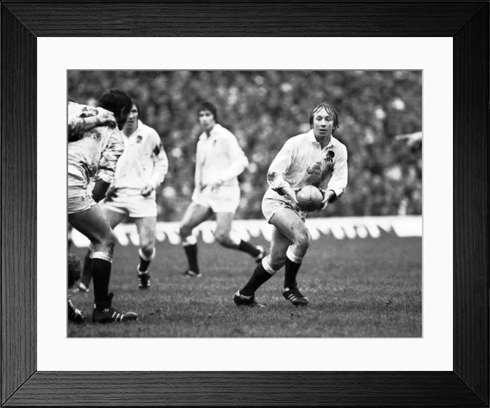 Framed Print : Englands Malcolm Young - 1978 Five Nations