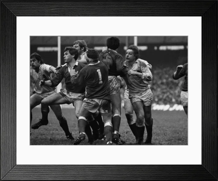 Framed Print : Wales Eddie Butler and Englands Bill Beaumont - 1980 Five Nations Framed Print : Wales Eddie Butler and Englands Bill Beaumont - 1980 Five Nations