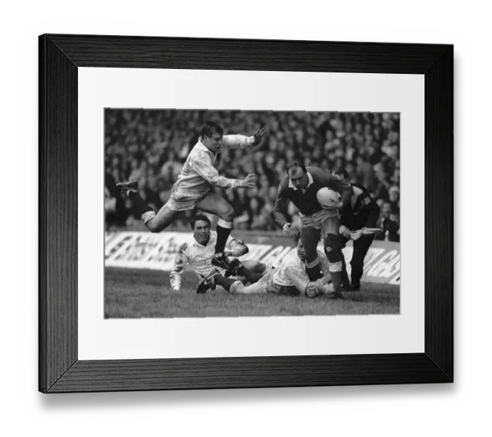 Framed Print : Wales Arthur Emyr is swamped by English defenders - 1989 Five Nations Framed Print : Wales Arthur Emyr is swamped by English defenders - 1989 Five Nations