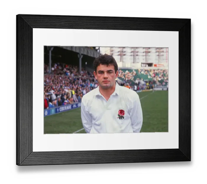 Framed Print : England captain Will Carling - 1990 Five Nations Championship Framed Print : England captain Will Carling - 1990 Five Nations Championship