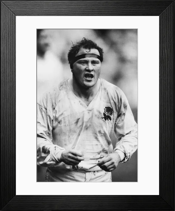 Framed Print : Englands Brian Moore - 1990 Five Nations Championship