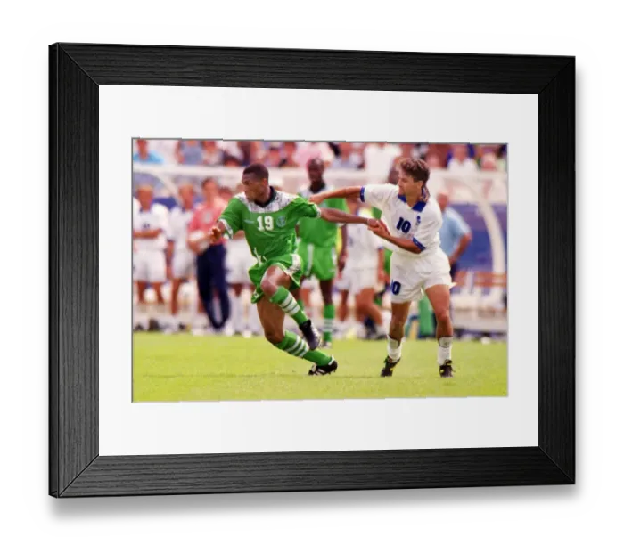 Framed Print : WC1994 R2: Nigeria 1 Italy 2 Framed Print : WC1994 R2: Nigeria 1 Italy 2