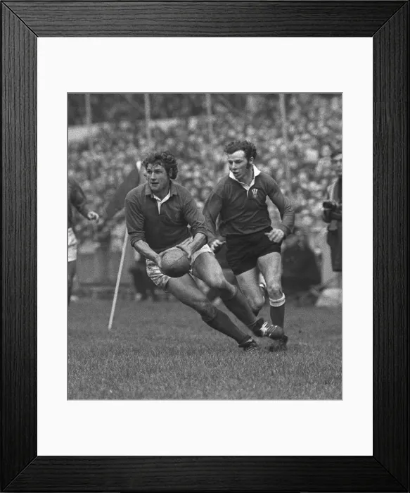 Framed Print : Frances Jean-Claude Skrela and Wales JJ Williams - 1974 Five Nations
