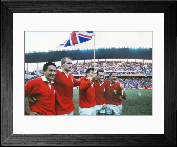 Framed Print : British Lions celebrate the test series victory against Australia in 1989 Framed Print : British Lions celebrate the test series victory against Australia in 1989