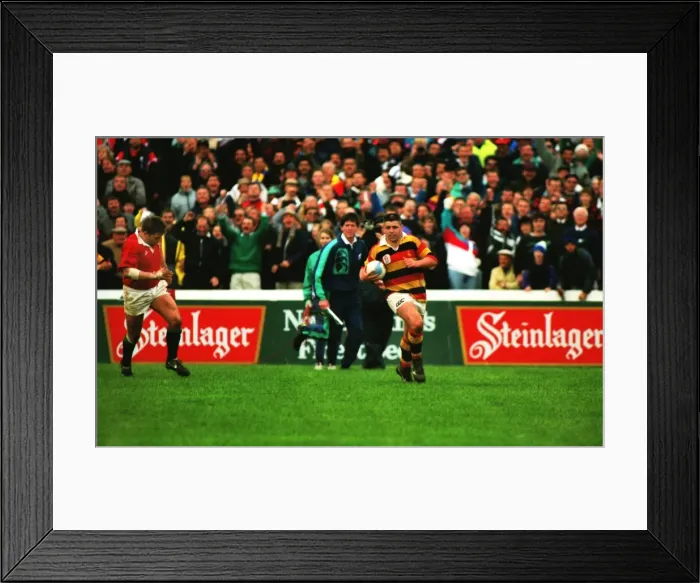 Framed Print : Warren Gatland scores for Waikato against the British Lions in 1993