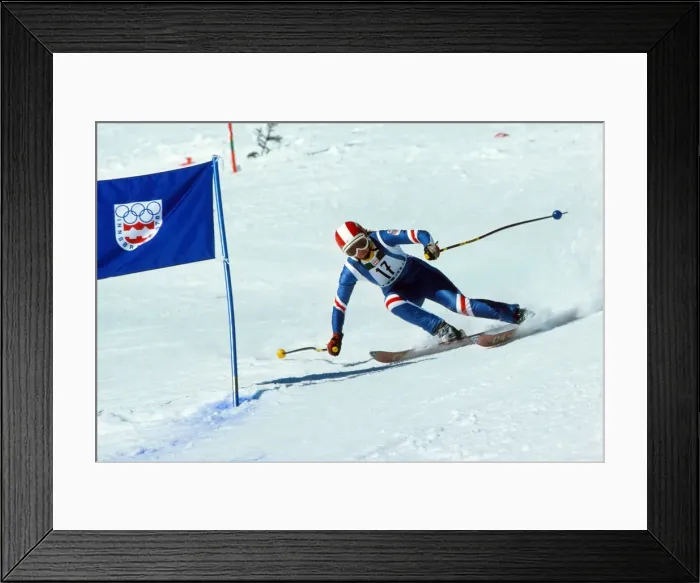 Framed Print : Valentina Iliffe - 1976 Innsbruck Winter Olympics - Womens Downhill Framed Print : Valentina Iliffe - 1976 Innsbruck Winter Olympics - Womens Downhill