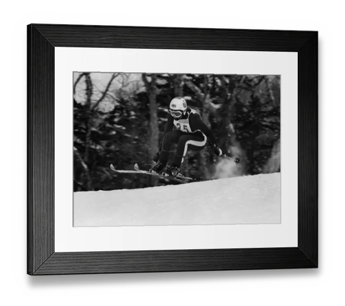 Framed Print : Valentina Iliffe - 1972 Sapporo Winter Olympics - Womens Downhill