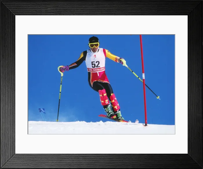 Framed Print : Sean Langmuir - 1992 Albertville Winter Olympics - Mens Slalom Framed Print : Sean Langmuir - 1992 Albertville Winter Olympics - Mens Slalom