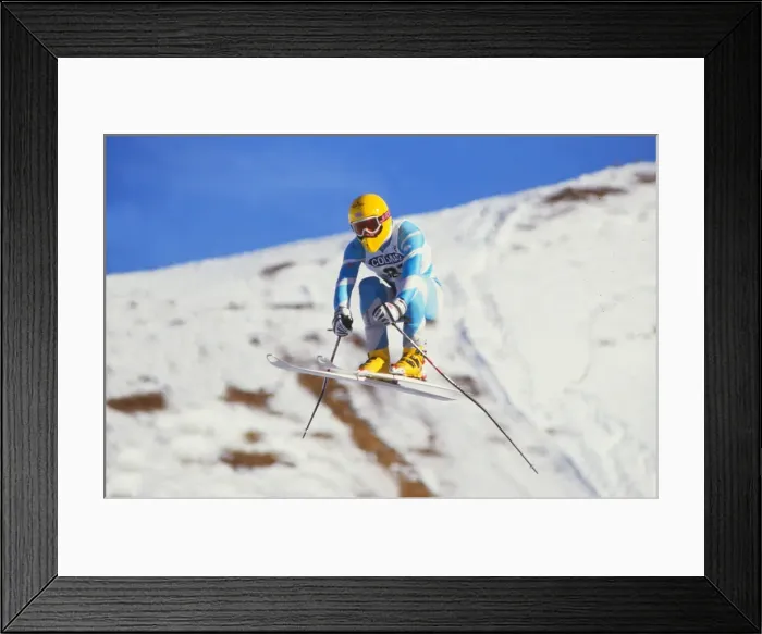 Framed Print : Martin Bell - 1987 FIS World Cup - Val Gardena