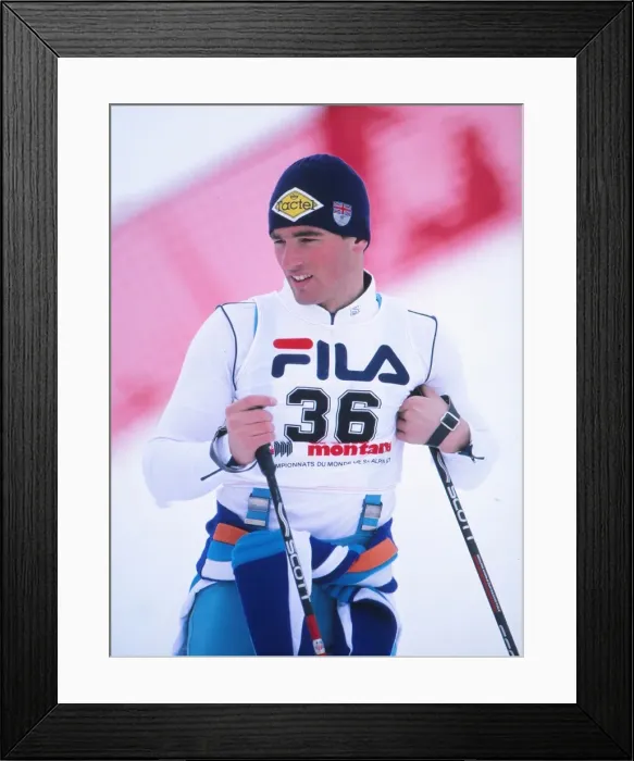 Framed Print : Martin Bell - 1987 FIS World Ski Championships