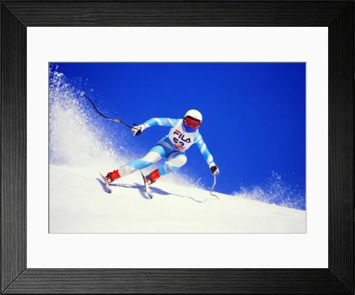 Framed Print : Clare Booth - 1987 FIS World Ski Championships