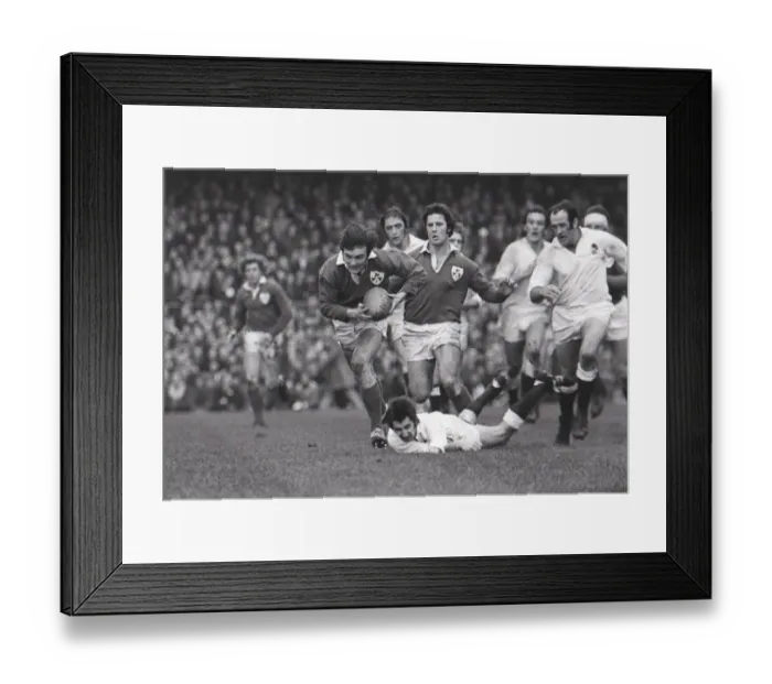 Framed Print : Irelands John Moloney makes a break during the 1974 Five Nations Framed Print : Irelands John Moloney makes a break during the 1974 Five Nations