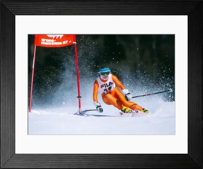 Framed Print : Lesley Beck - 1987 FIS World Ski Championships Framed Print : Lesley Beck - 1987 FIS World Ski Championships