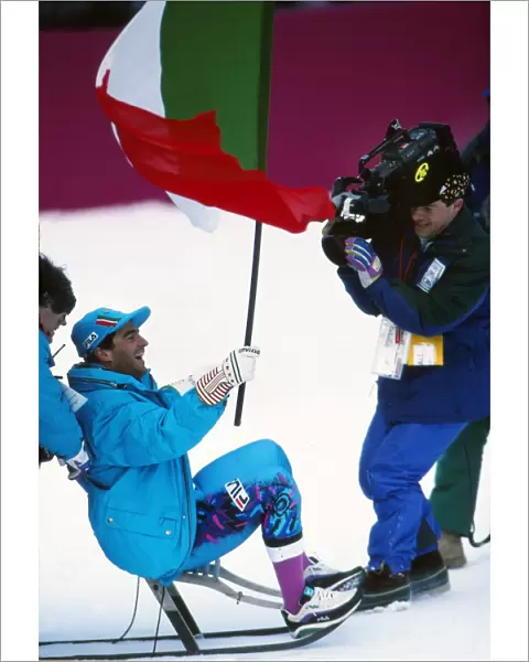 Alberto Tomba - 1992 Albertville Winter Olympics - Mens Giant Slalom