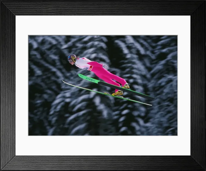 Framed Print : Toni Nieminen - 1992 Albertville Winter Olympics - Mens Inividual Large Hill Framed Print : Toni Nieminen - 1992 Albertville Winter Olympics - Mens Inividual Large Hill