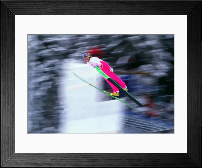 Framed Print : Toni Nieminen - 1992 Albertville Winter Olympics - Mens Inividual Large Hill Framed Print : Toni Nieminen - 1992 Albertville Winter Olympics - Mens Inividual Large Hill