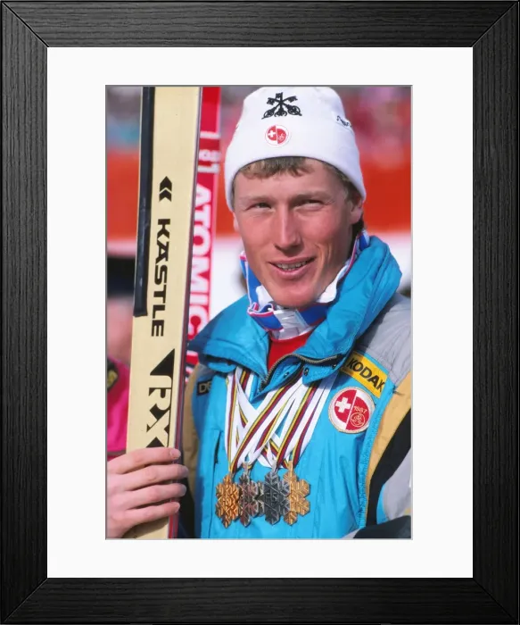 Framed Print : Pirmin Zurbriggen - 1987 FIS World Ski Championships Framed Print : Pirmin Zurbriggen - 1987 FIS World Ski Championships