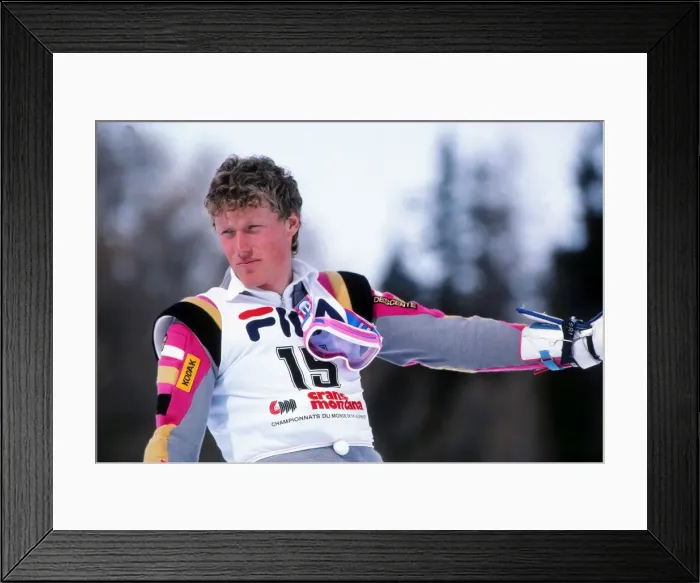 Framed Print : Pirmin Zurbriggen - 1987 FIS World Ski Championships Framed Print : Pirmin Zurbriggen - 1987 FIS World Ski Championships