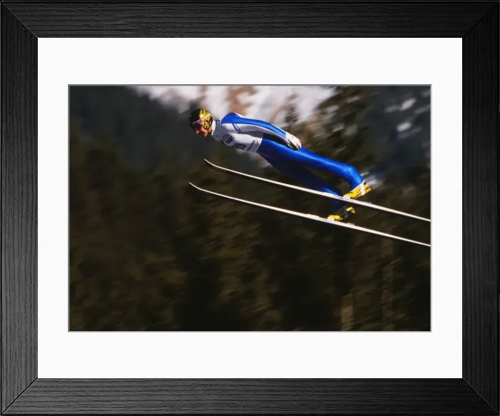 Framed Print : Matti Nykanen - 1970 FIS World Cup - Oberstdorf