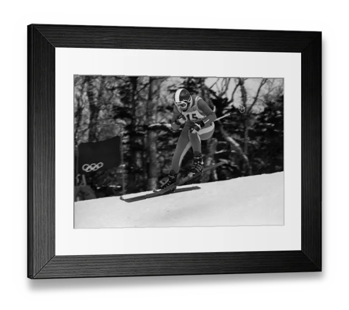 Framed Print : Annemarie Proll - 1972 Sapporo Winter Olympics - Womens Downhill
