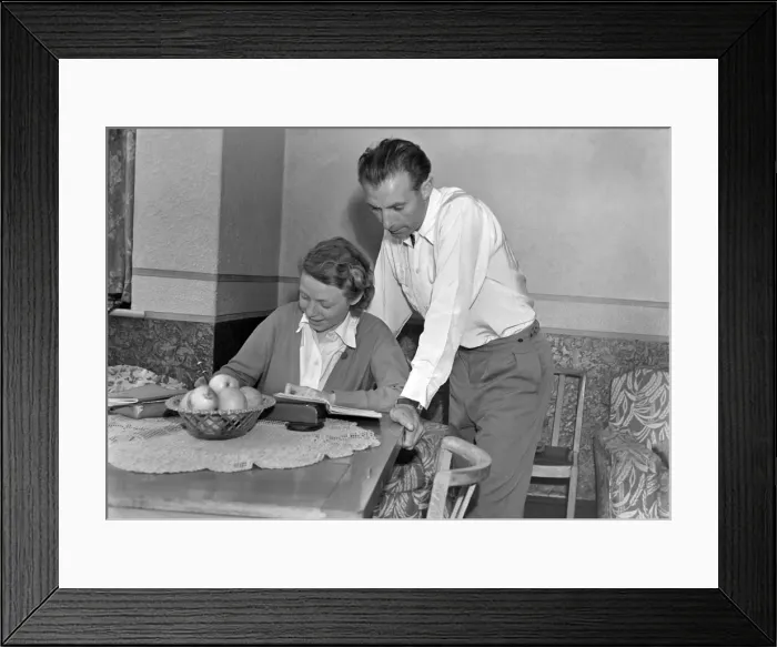 Framed Print : Stanley Matthews at home Framed Print : Stanley Matthews at home