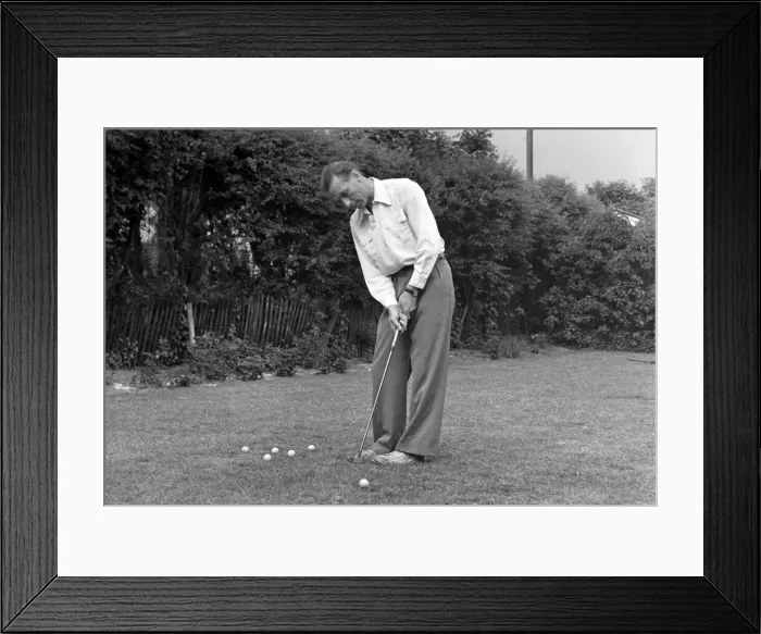 Framed Print : Stanley Matthews at home