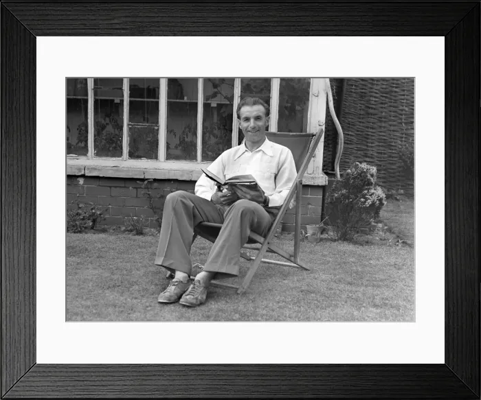 Framed Print : Stanley Matthews at home