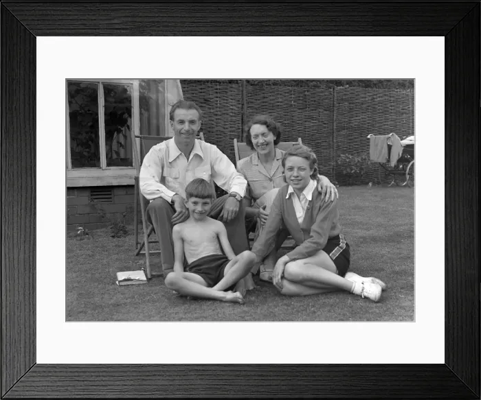 Framed Print : Stanley Matthews at home