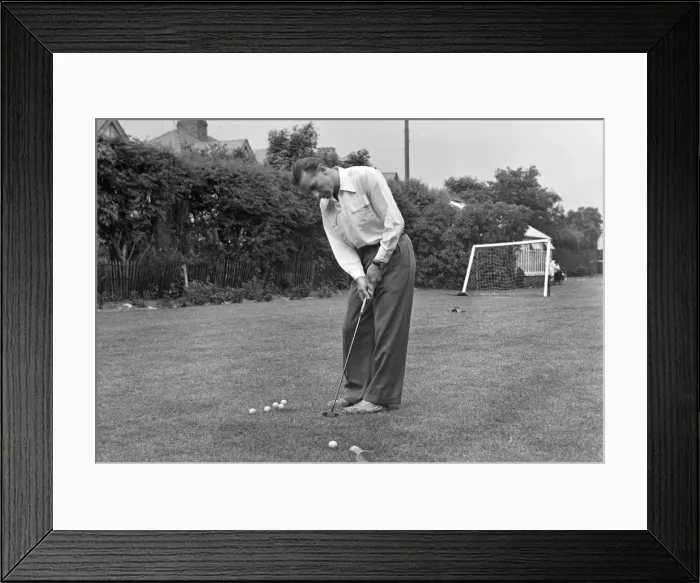 Framed Print : Stanley Matthews at home