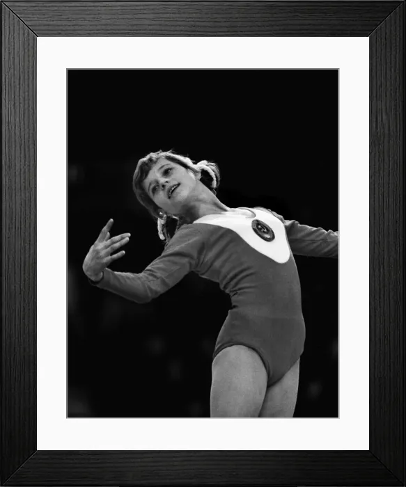 Framed Print : Olga Korbut - 1973 European Championships Framed Print : Olga Korbut - 1973 European Championships