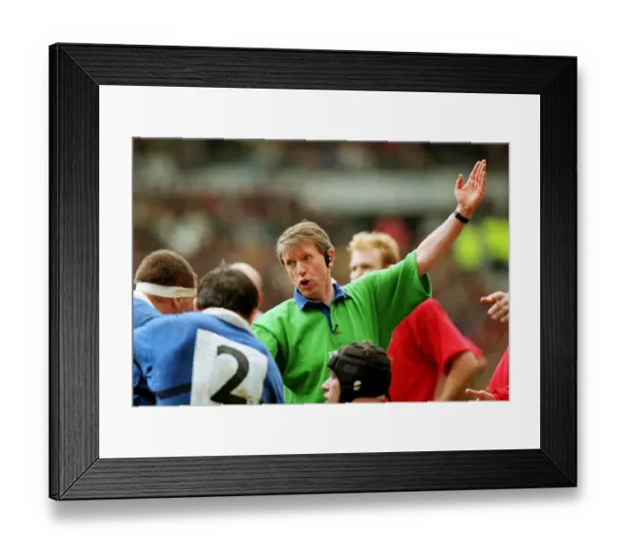 Framed Print : Referee Jim Fleming - 1999 Five Nations Framed Print : Referee Jim Fleming - 1999 Five Nations