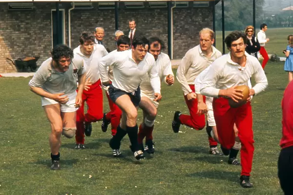 British Lions players train at Eastbourne before leaving for the 1971 tour of New Zealand