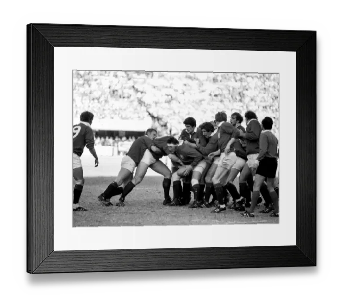 Framed Print : The Lions forwards protect the ball in the 4th Test - 1980 British Lions Tour of South Africa