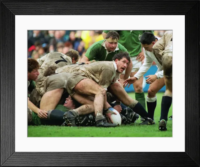 Framed Print : Englands Mike Teague - 1991 Five Nations Framed Print : Englands Mike Teague - 1991 Five Nations