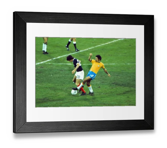 Framed Print : Willie Morgan and Rivelino - 1974 World Cup