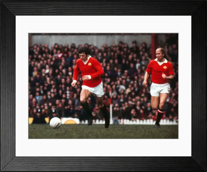Framed Print : Willie Morgan and Bobby Charlton - Manchester United Framed Print : Willie Morgan and Bobby Charlton - Manchester United