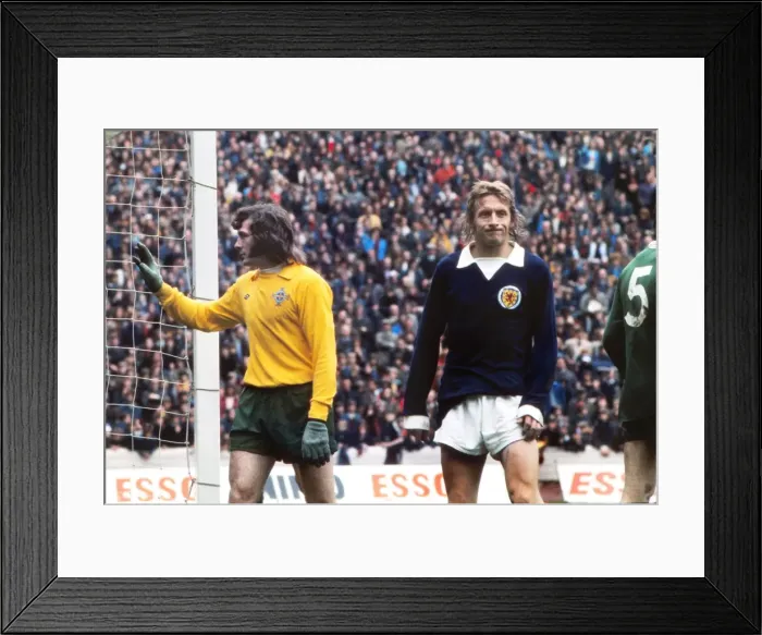 Framed Print : Scotlands Denis Law - 1972 British Home Championship Framed Print : Scotlands Denis Law - 1972 British Home Championship