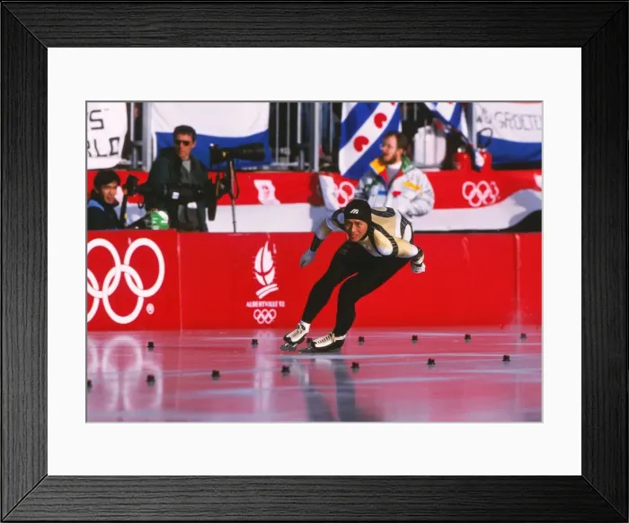 Framed Print : 1992 Albertville Winter Olympics - Speed Skating Framed Print : 1992 Albertville Winter Olympics - Speed Skating