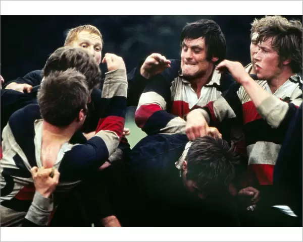 George Sherriff of Saracens in the thick of the action in 1970