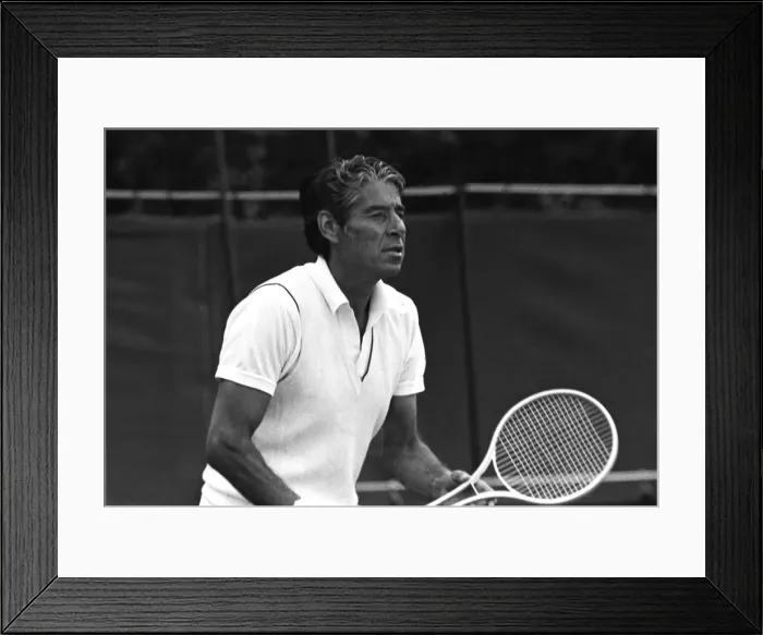 Framed Print : Pancho Gonzales - 1972 Queens Club Championships Framed Print : Pancho Gonzales - 1972 Queens Club Championships