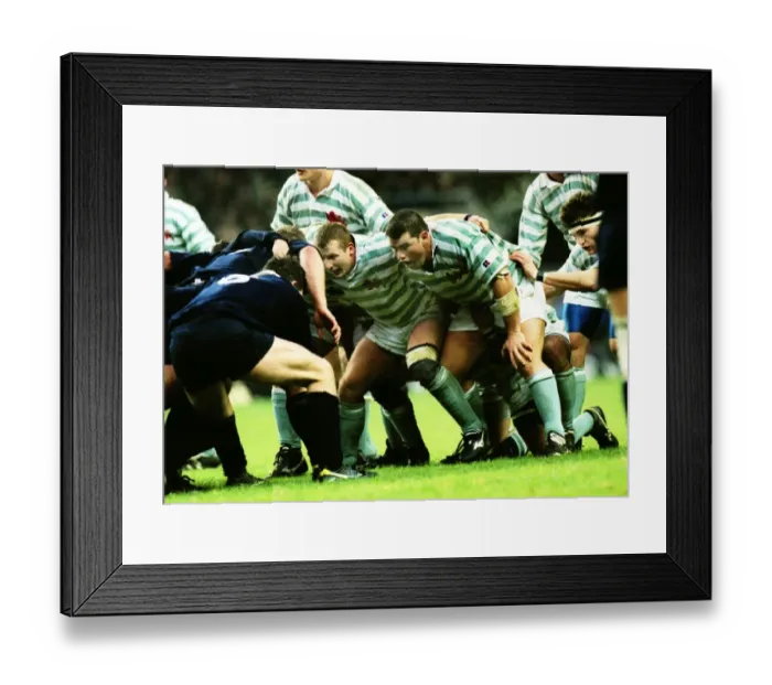 Framed Print : Liam Mooney and Jonathan Evans prepares to scrummage - 1995 Varsity Match Framed Print : Liam Mooney and Jonathan Evans prepares to scrummage - 1995 Varsity Match
