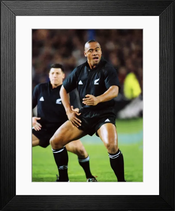 Framed Print : Jonah Lomu peforms the Haka - 1999 Tri Nations