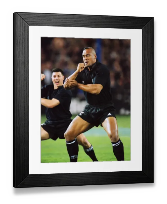 Framed Print : Jonah Lomu peforms the Haka - 1999 Tri Nations Framed Print : Jonah Lomu peforms the Haka - 1999 Tri Nations