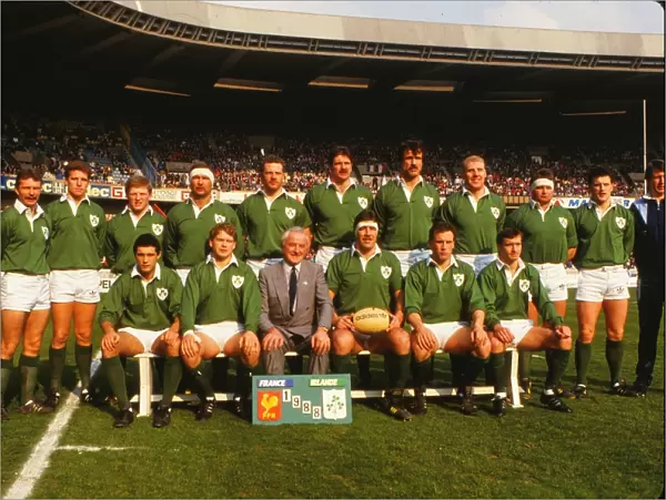The Ireland team that faced France in the 1988 Five Nations