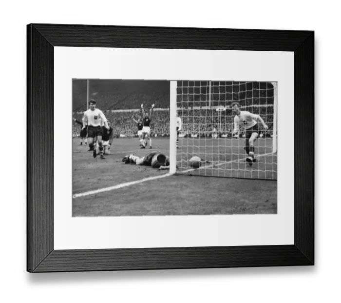 Framed Print : Geoff Hurst scores for West Ham - 1964 FA Cup Final Framed Print : Geoff Hurst scores for West Ham - 1964 FA Cup Final