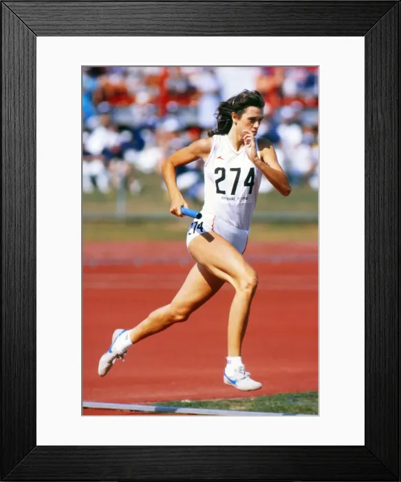 Framed Print : 1982 Brisbane Commonwealth Games - Womens 4x400m Relay Framed Print : 1982 Brisbane Commonwealth Games - Womens 4x400m Relay